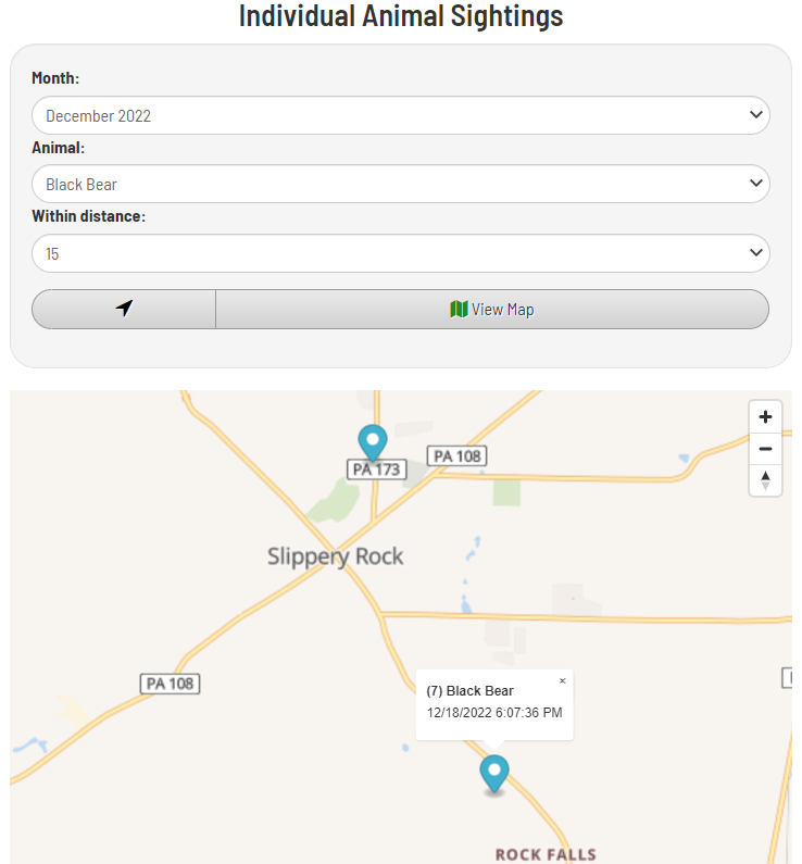 Animal Tracking for Organizations - maps